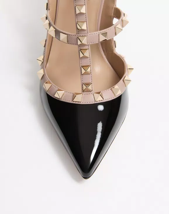 Valentino Patent Rockstud Caged Pump 100Mm - Image 3